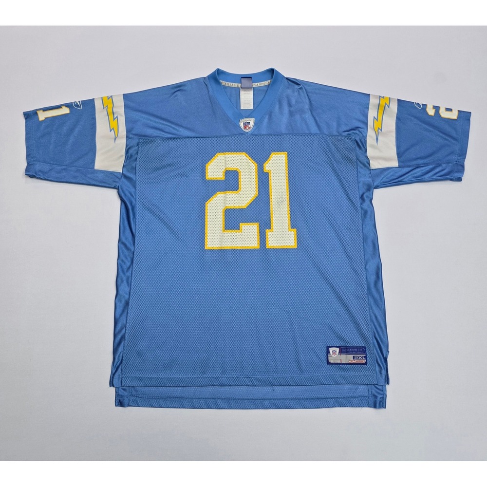 LaDainian Tomlinson 21 San Diego Chargers VTG Reebok Jersey Light Blue Mens 2XL‎